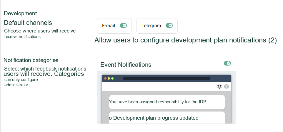 Development Plan Reminders