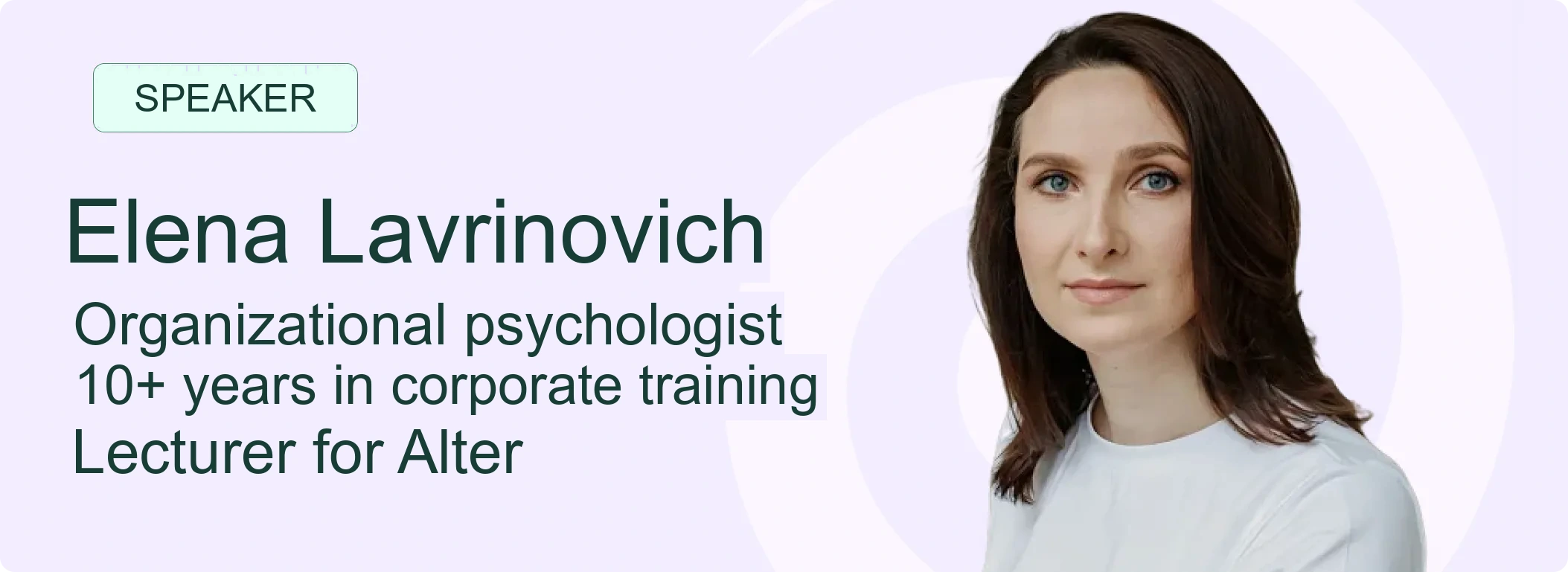 Elena Lavrinovich Speaker Profile