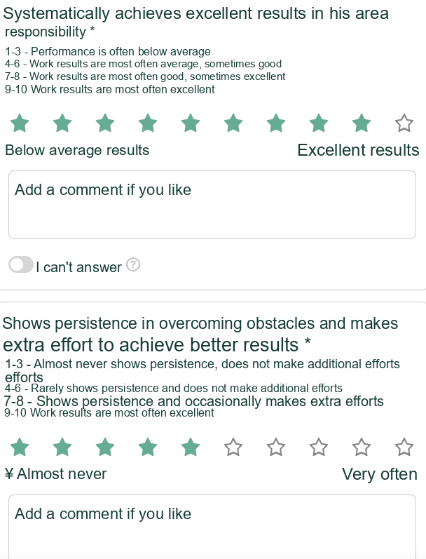 Employee Assessment Questions