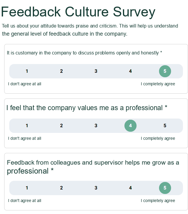Feedback Culture Survey