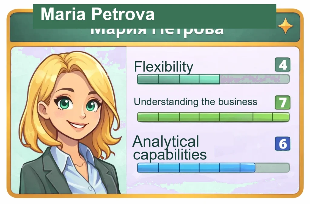 Gamified Employee Profile Card