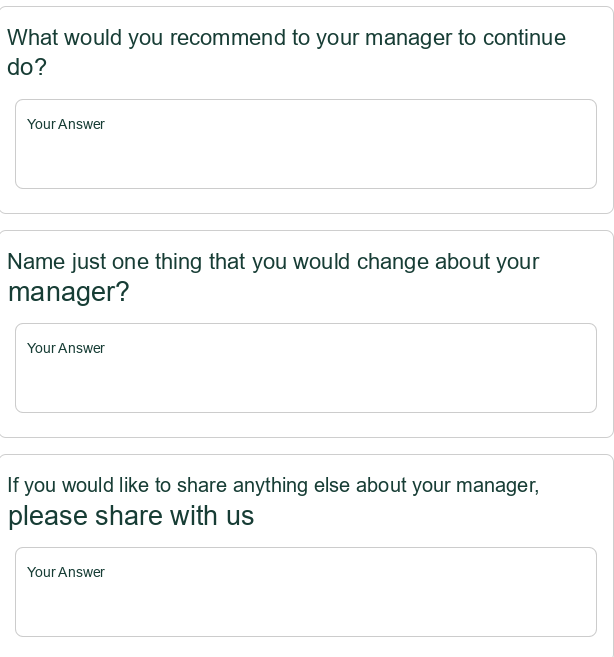 Open-Ended Manager Questions