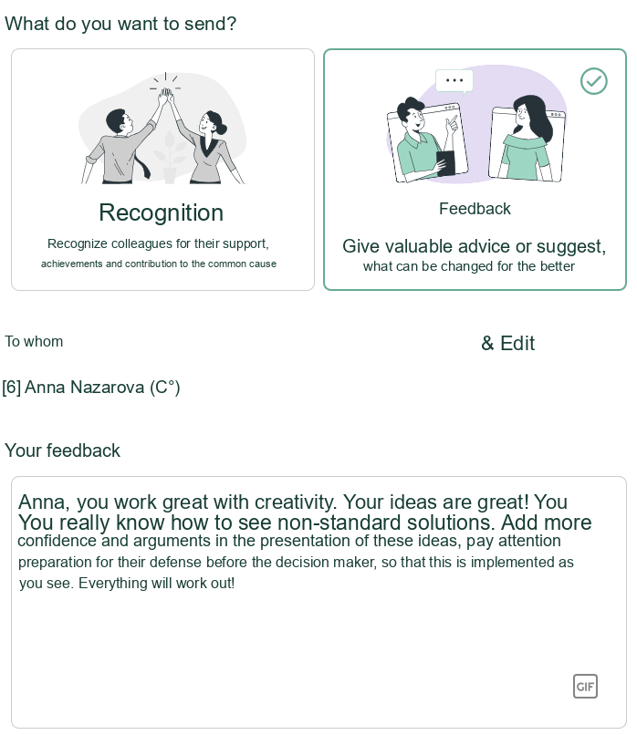 Write Employee Feedback
