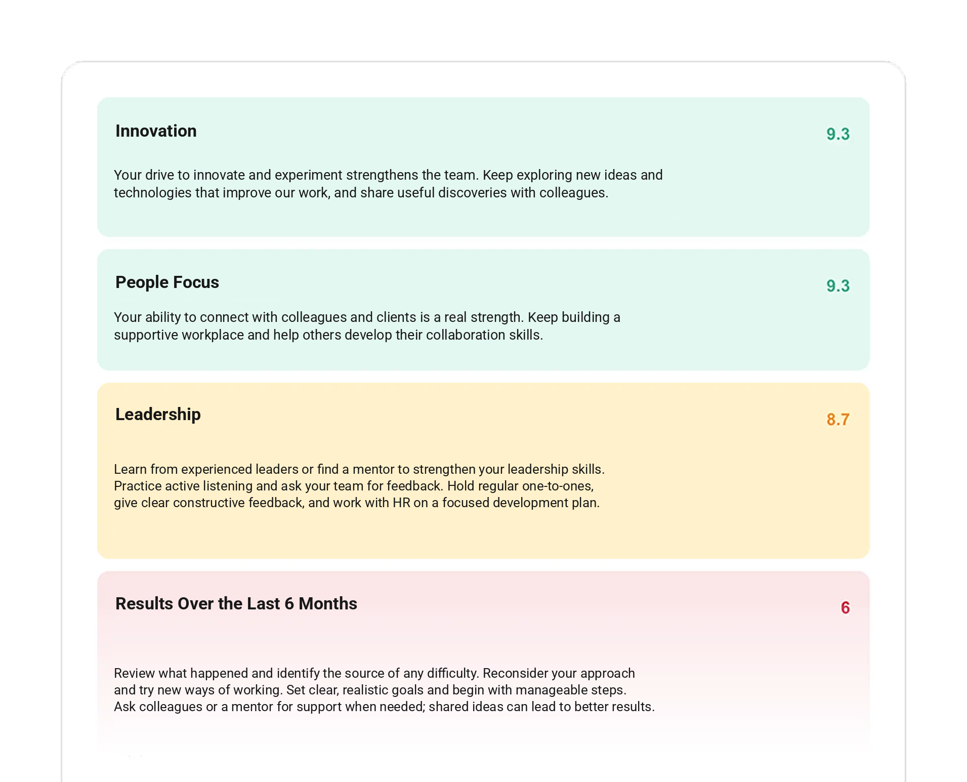 Appraise competency-based development recommendations